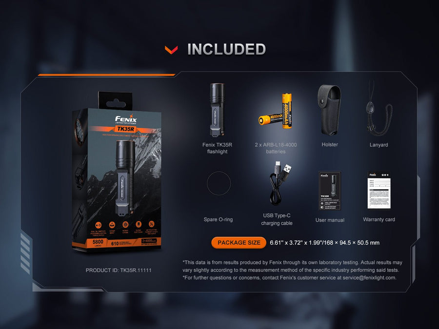 Fenix TK35R Rechargeable Flashlight