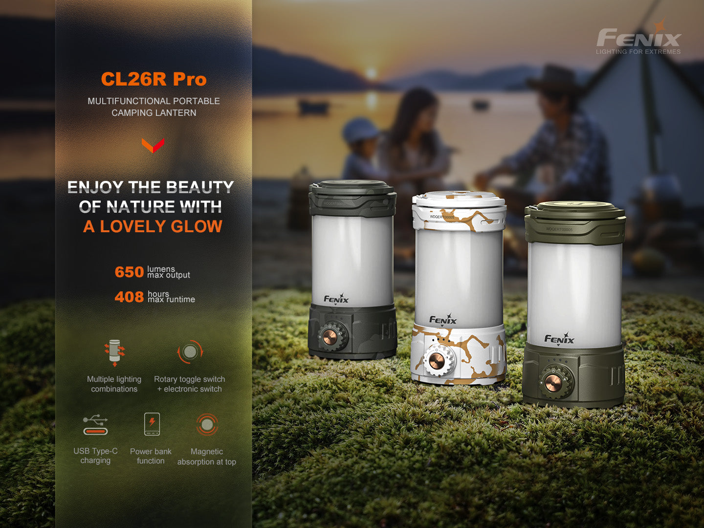 CL26R Pro Multifunctional Portable Camping Lantern