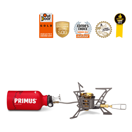 Primus OmniLite Ti Multi-Fuel Stove w/ Fuel Bottle & Pouch