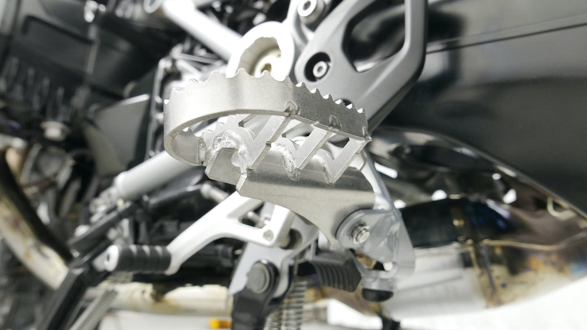 Wide Foot Pegs - Stainless Steel - BMW R1250GS & ADV / R1200GS & ADV, 2013-ON (WATER COOLED)