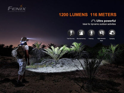 Fenix HM60R Triple light source - 1200 Lumens