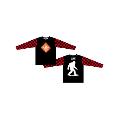 I Think We Missed a Turn Lumbersquatch long-sleeve adventure motorcycle jersey