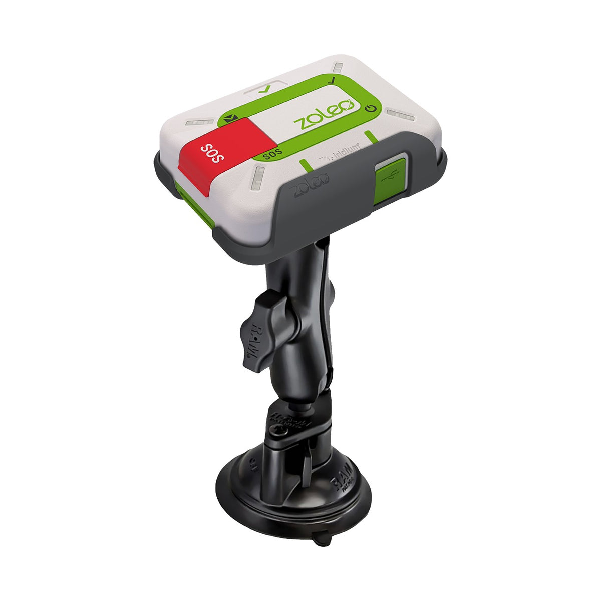 ZOLEO Universal Mount Kit, RAM Twist-Lock suction cup mount with cradle and arm