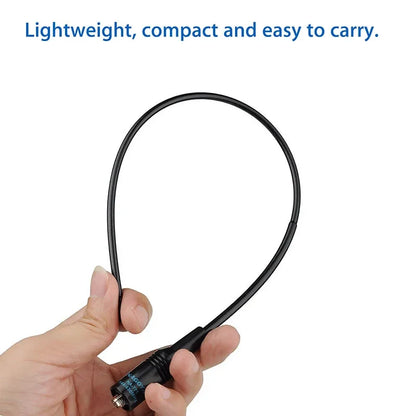 Flexible lightweight NA-771 whip antenna bending in hand