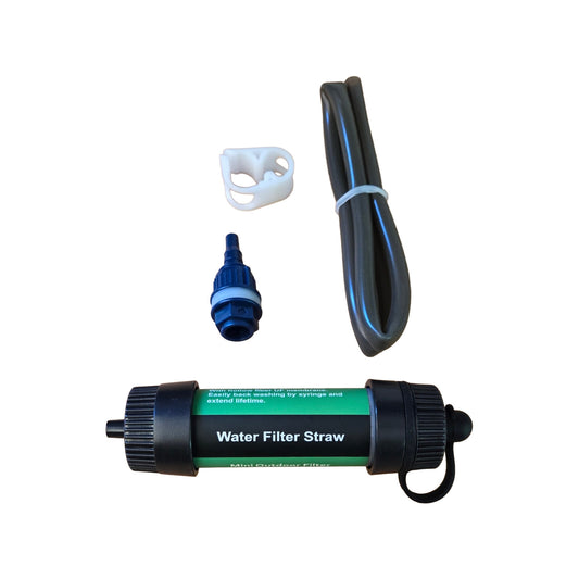 Ultralight water filter straw kit for moto camping and backcountry water